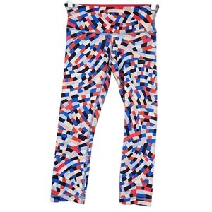 Lululemon Wunder Under Crop III In Capoeira Multi Women's Size 4 Activewear Yoga